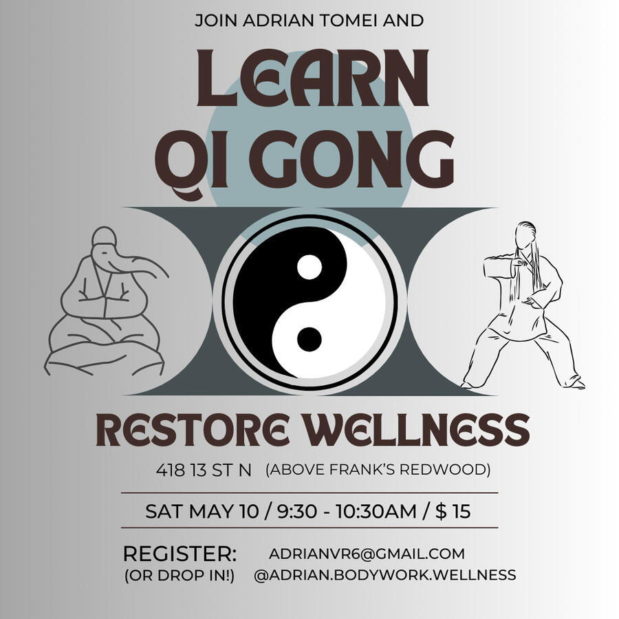 May 10 2025 Qi Gong class poster May 10 2025 Qi Gong class poster